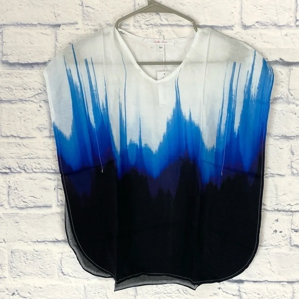 Stella Cove Dipped blue dip dye coverup NWT
